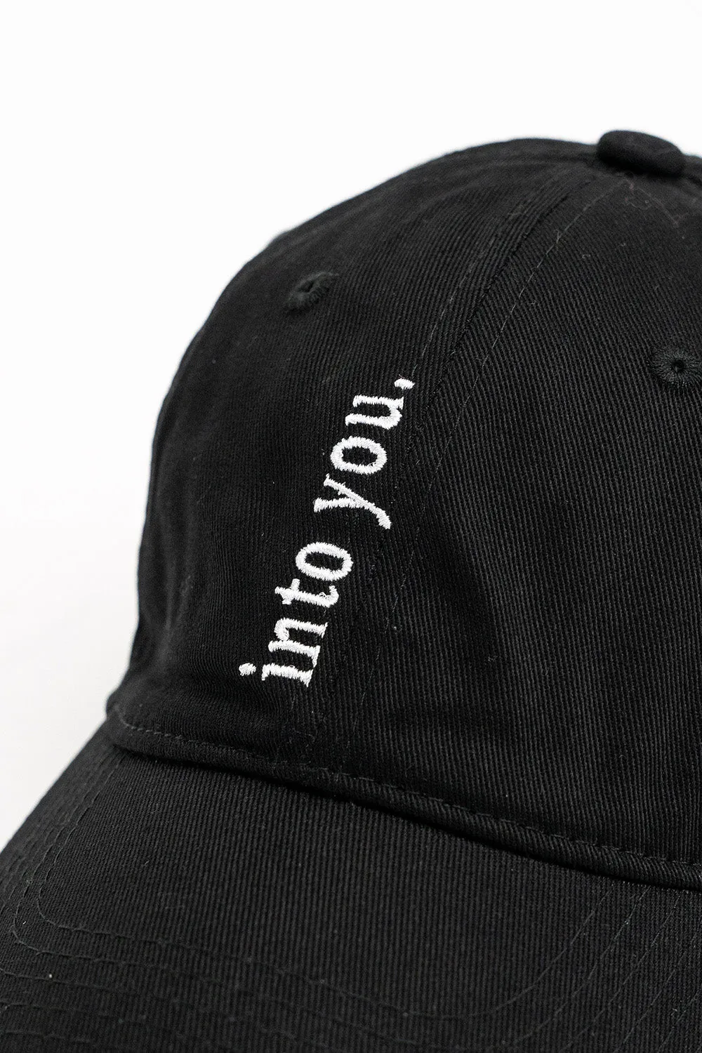 Into You Baseball Cap in Black