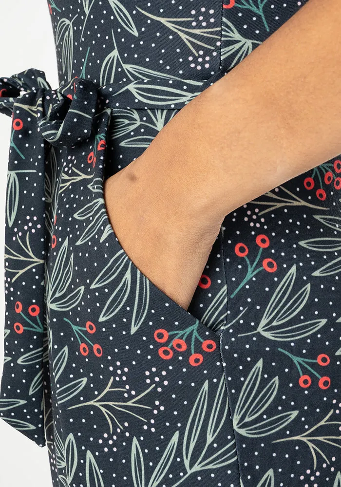 Ives Sprigs & Berries Print Full Length Jumpsuit