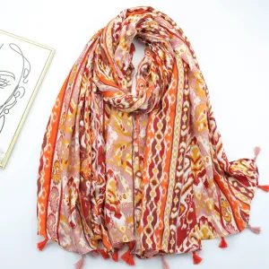 JY230237 ethnic style printed scarf