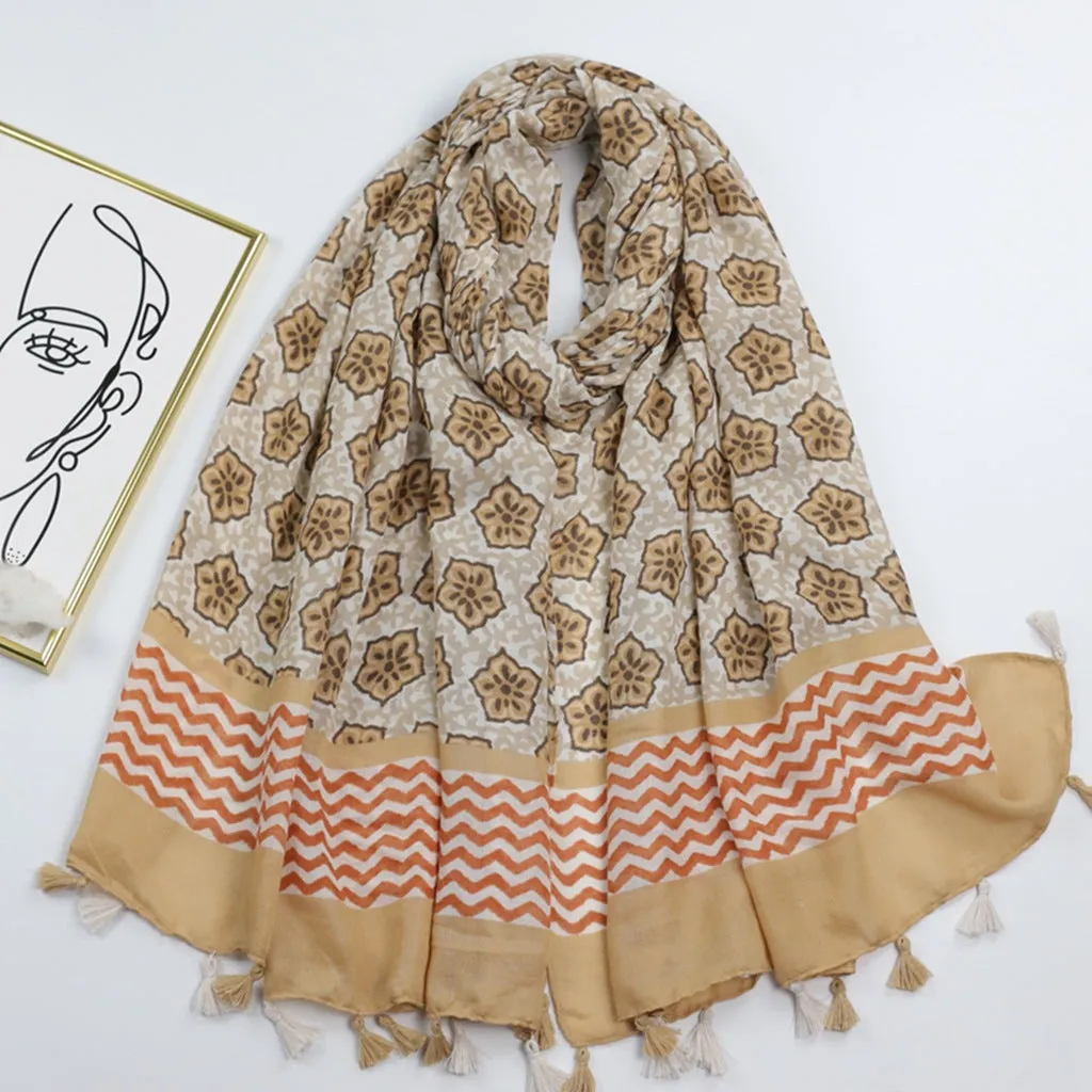 JY230333 printed scarf