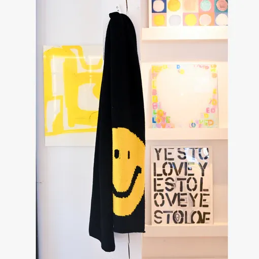 Kerri Rosenthal - Smiley Chunky Scarf in Black