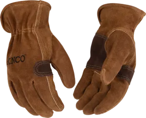 Kinco 397P HydroFlector Water-Resistant Premium Suede Cowhide Driver with Double-Palm (One Dozen)