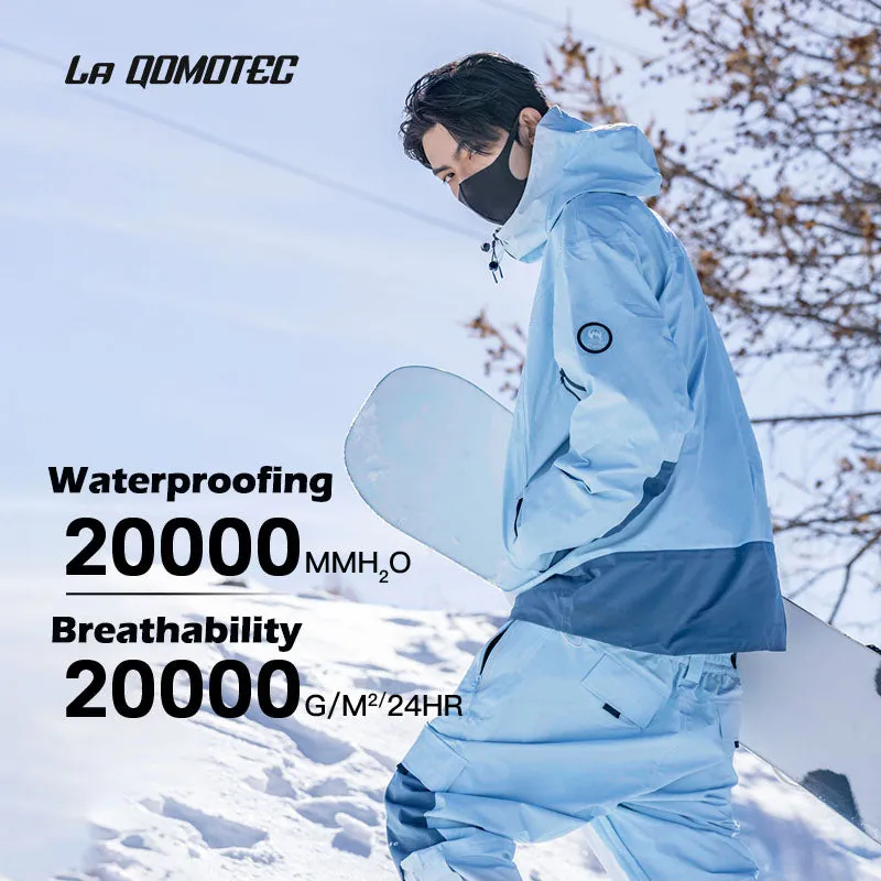 Blue Snowboarding/Skiing Suit by Qomotec - Haze Blue