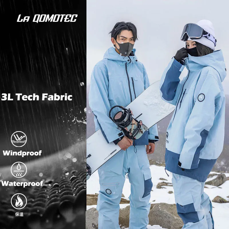 Blue Snowboarding/Skiing Suit by Qomotec - Haze Blue