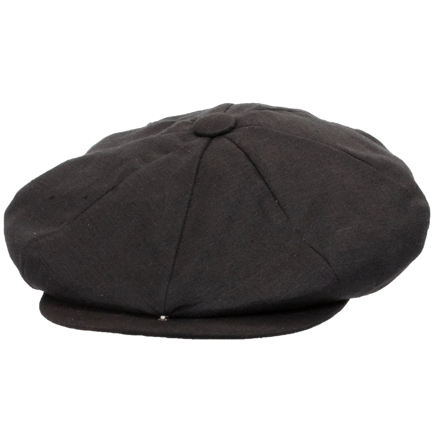 Linen Big Apple Newsboy Cap by Capas