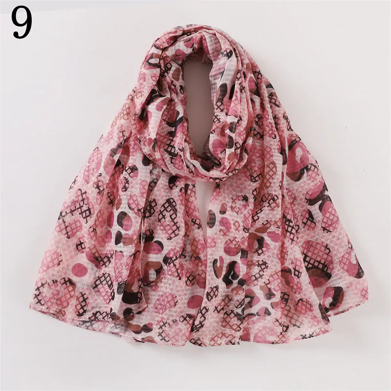 MYP016   Smudged floral print scarf