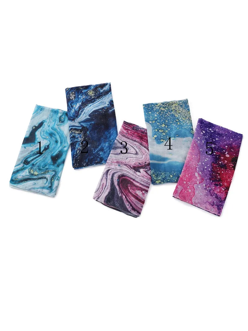 MYP031     Starry sky quicksand printed scarf thin floral floral