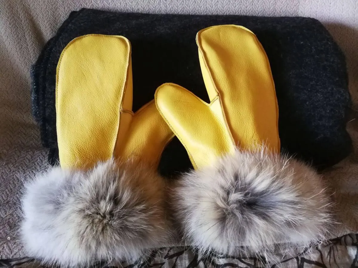 Natural Hide Mittens - DIY Kit