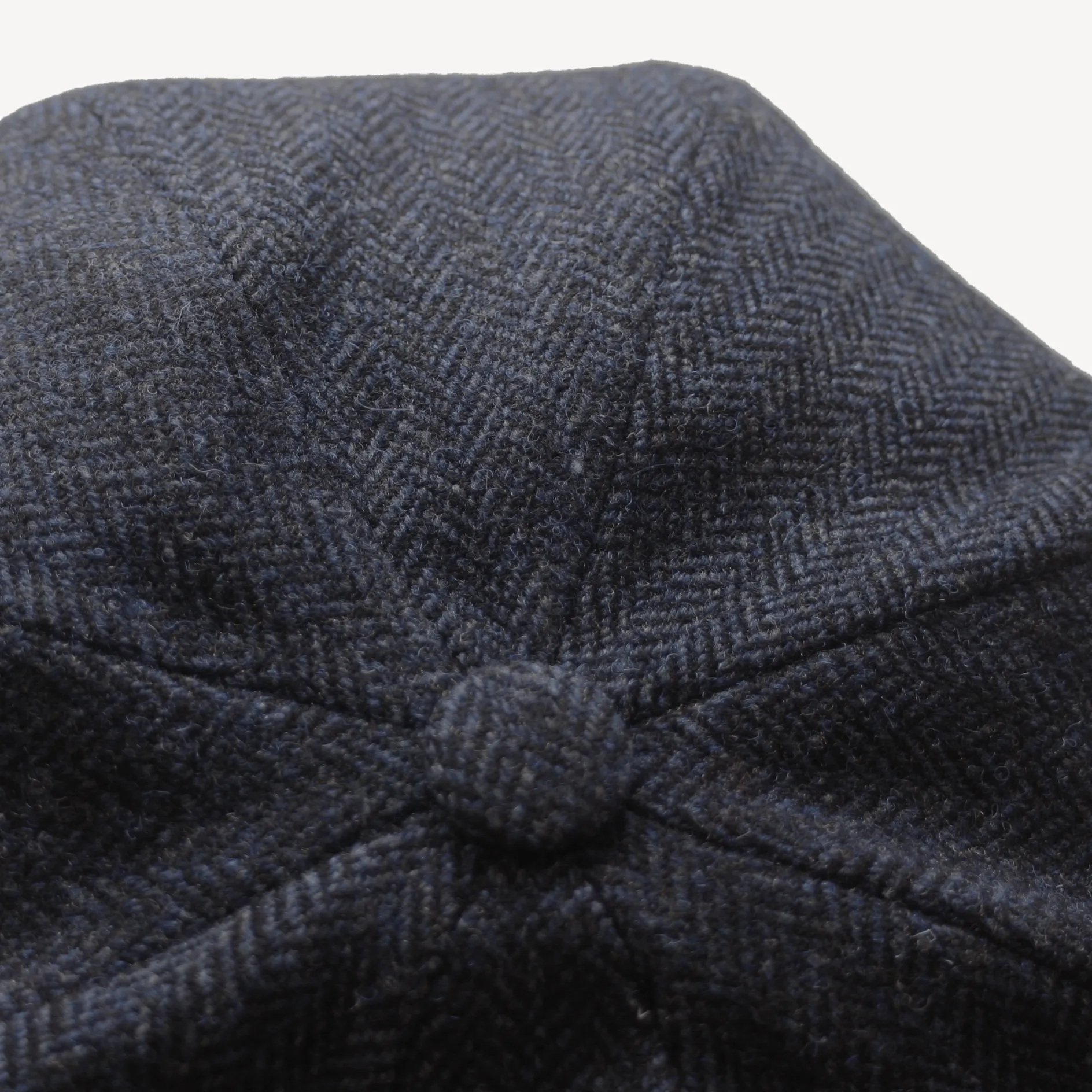 Newsboy Cap - Navy Herringbone