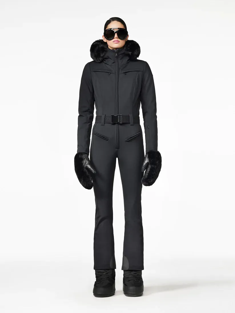 Parry Ski Suit with Faux Fur Border