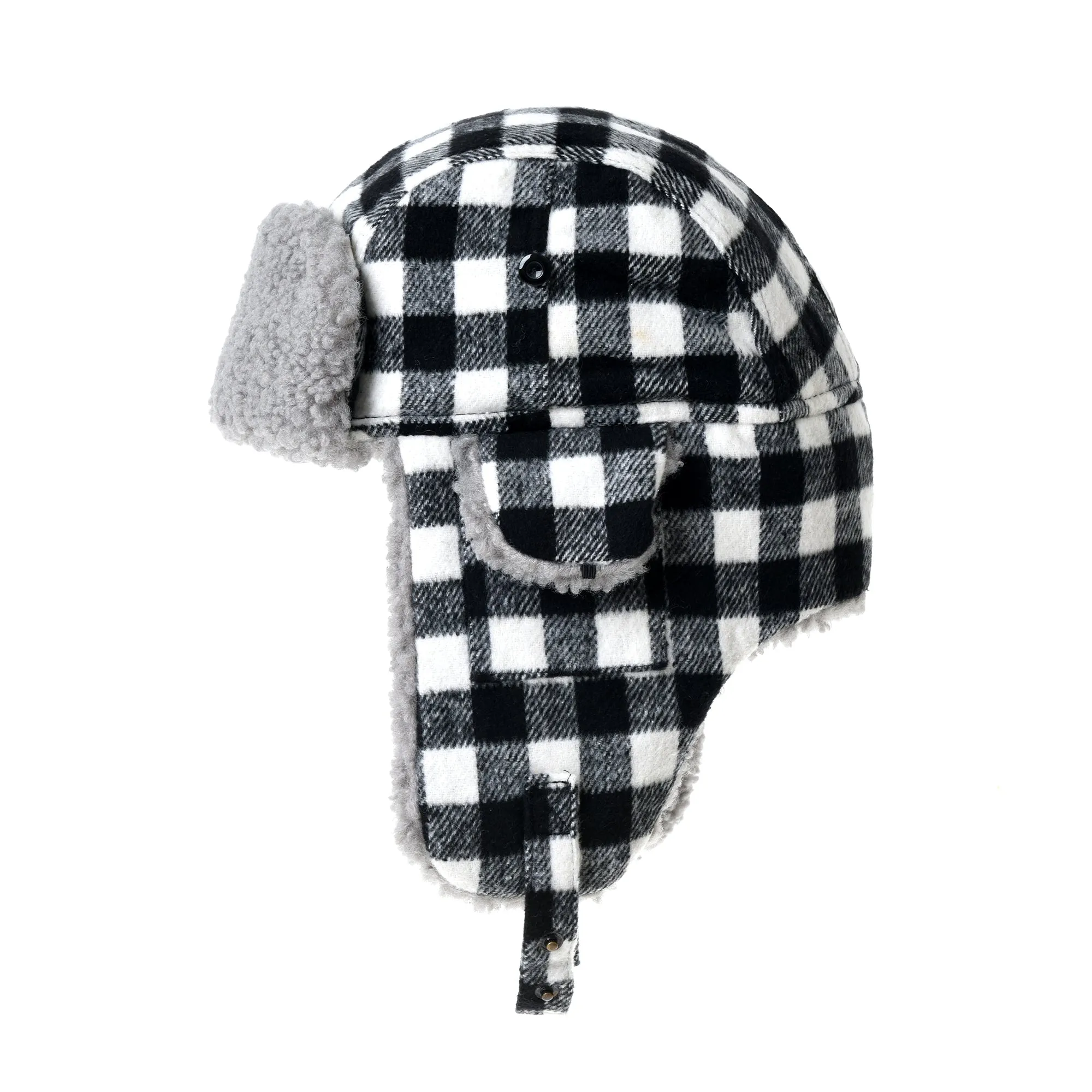 Plaid Winter Trapper Skiing Trooper Hat Ear Flap Cap YZT0093