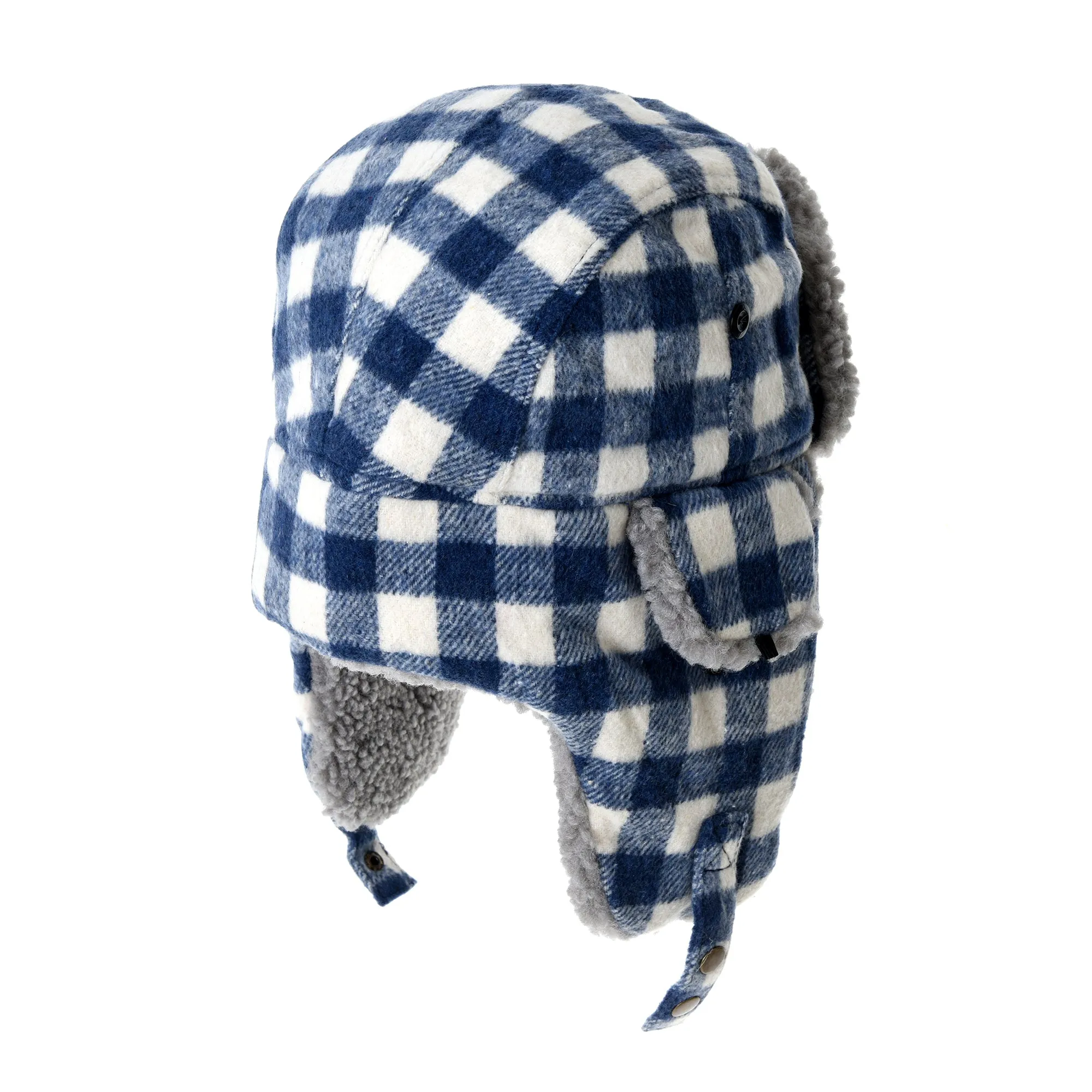 Plaid Winter Trapper Skiing Trooper Hat Ear Flap Cap YZT0093