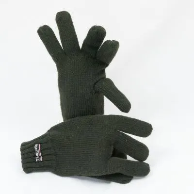 Premium Acrylic & Thinsulate™ Fingered Gloves. New. Olive Green.