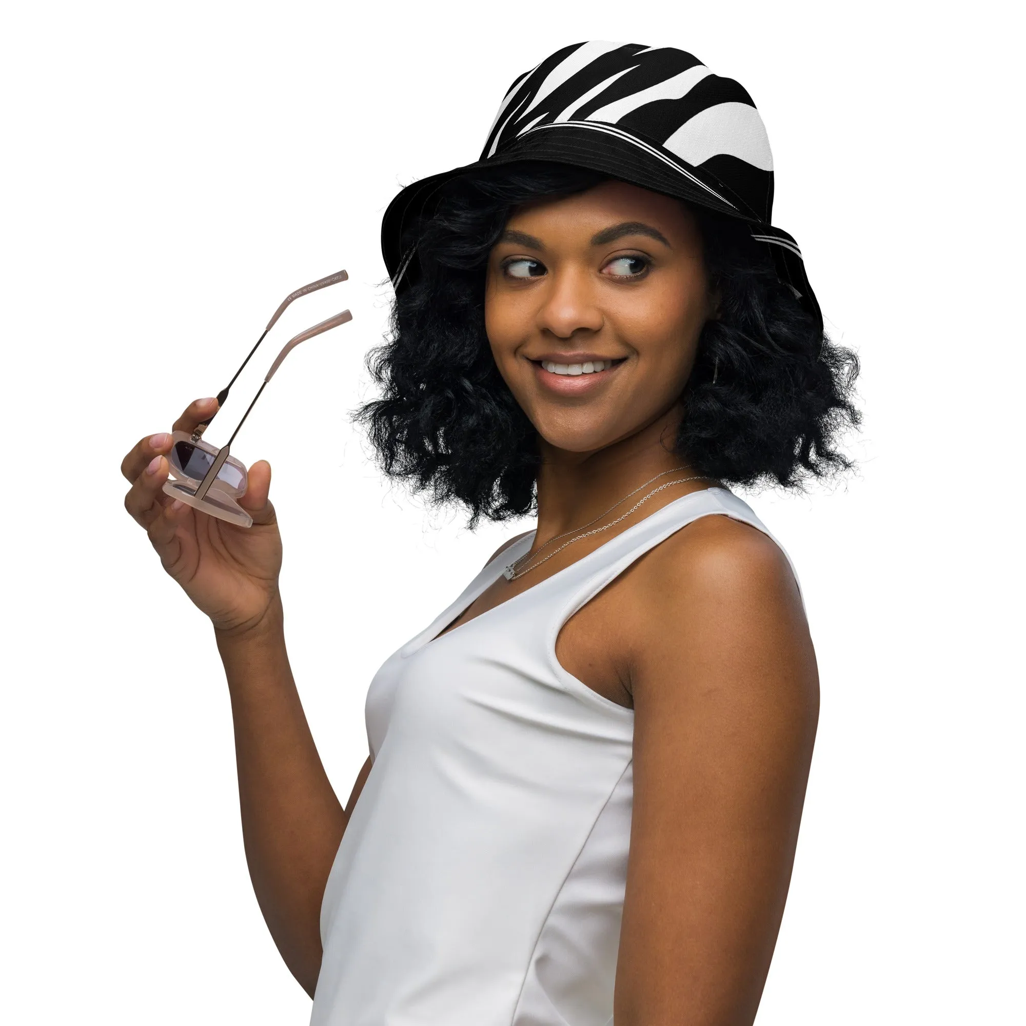 Safari Chic: Zebra Print Bucket Hat, lioness-love