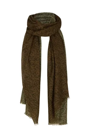 Sasha Oversized Floral Printed Scarf In Brown