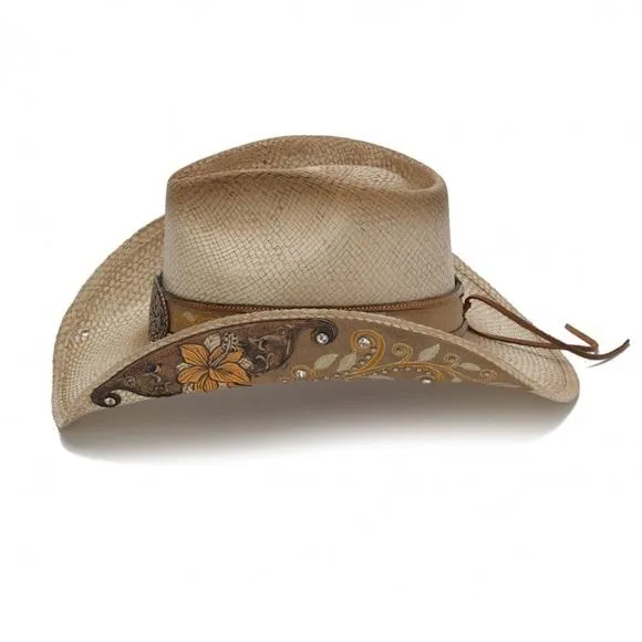 Stampede Women's Straw Western Cowboy Hat - The Yellow Flower