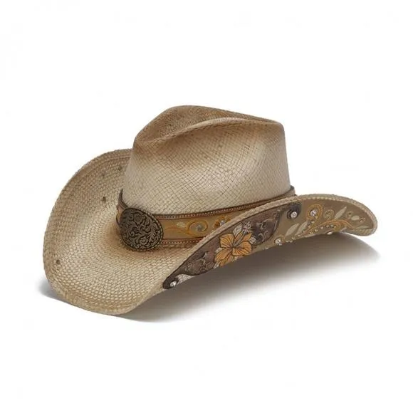 Stampede Women's Straw Western Cowboy Hat - The Yellow Flower