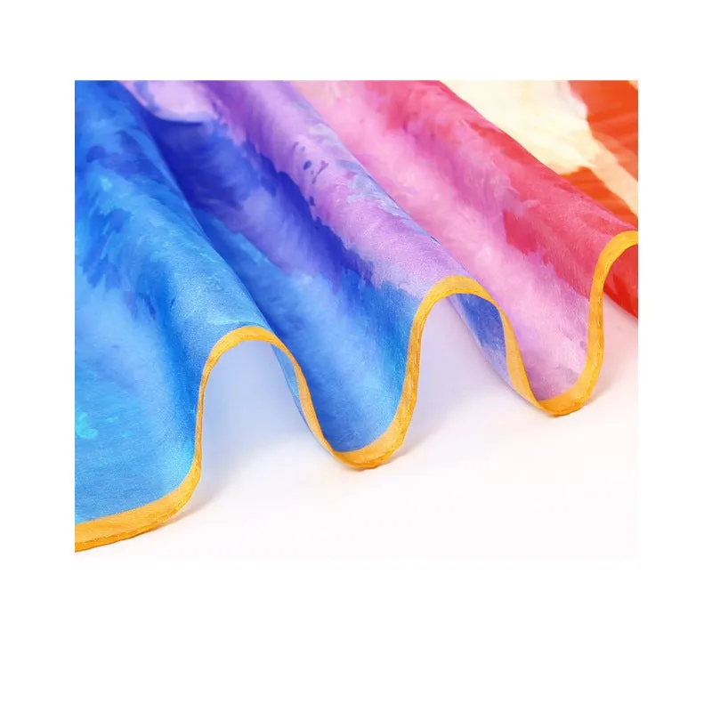 Sunset Long Chiffon Silk Scarf 200