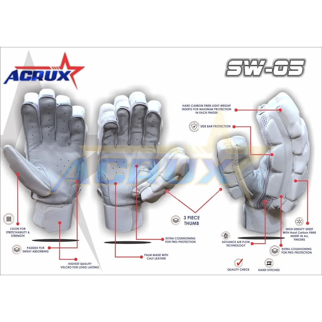 SW-05 Junior Cricket Batting Gloves Calf Palm