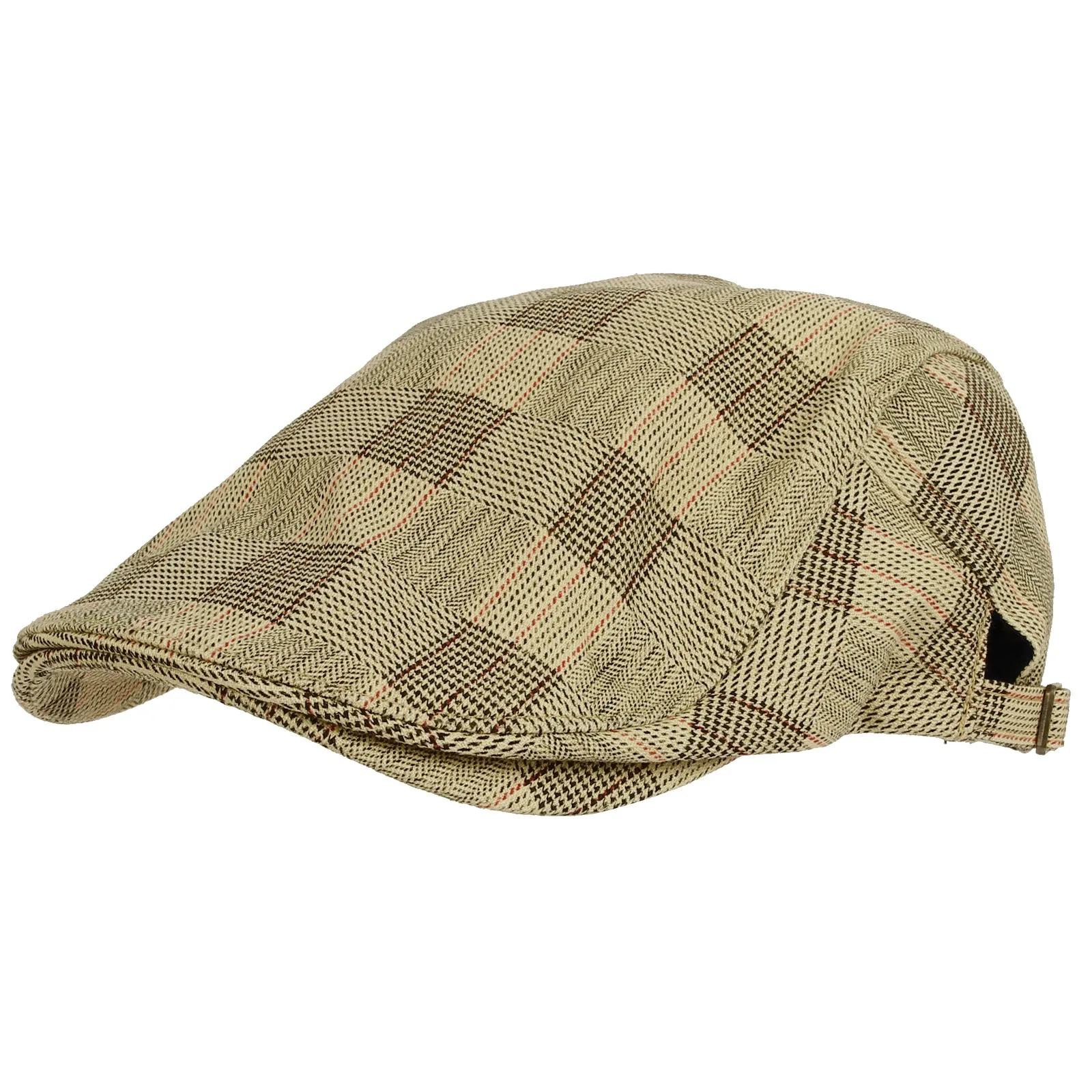 Tartan Check Newsboy Hat Flat Cap SL3036