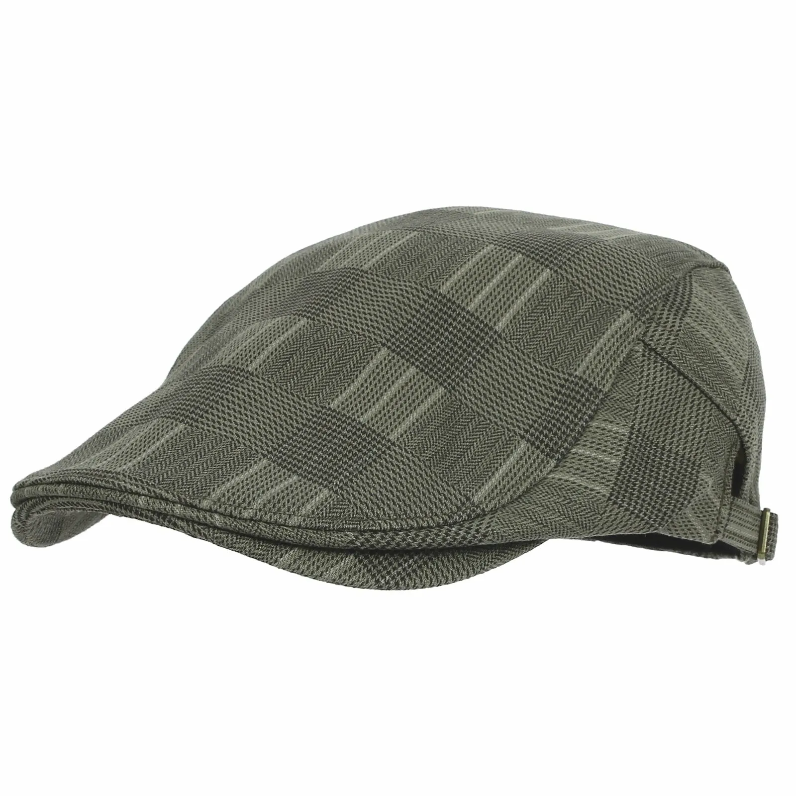 Tartan Check Newsboy Hat Flat Cap SL3036