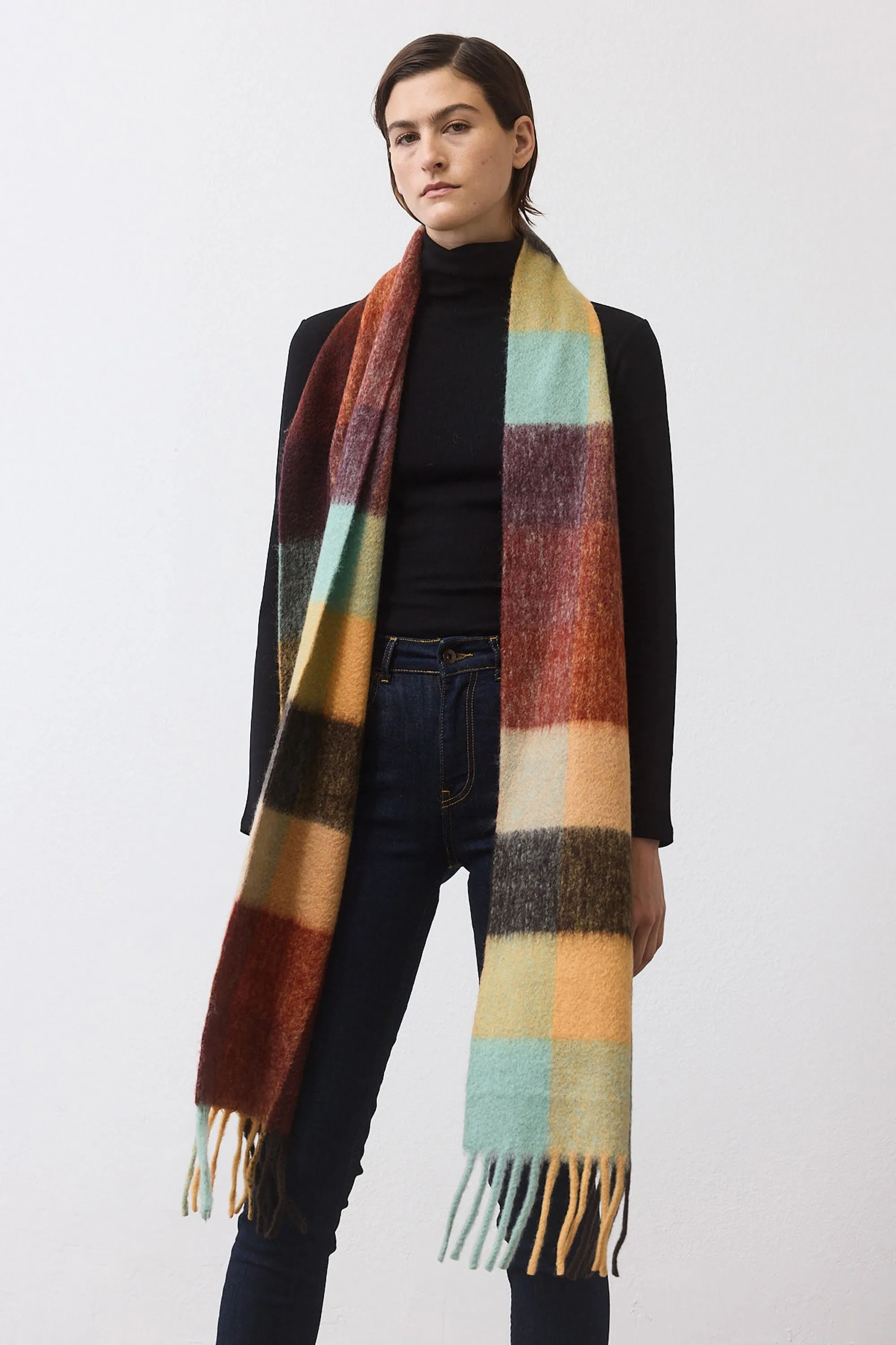 The Plaid Wool Mohair Scarf