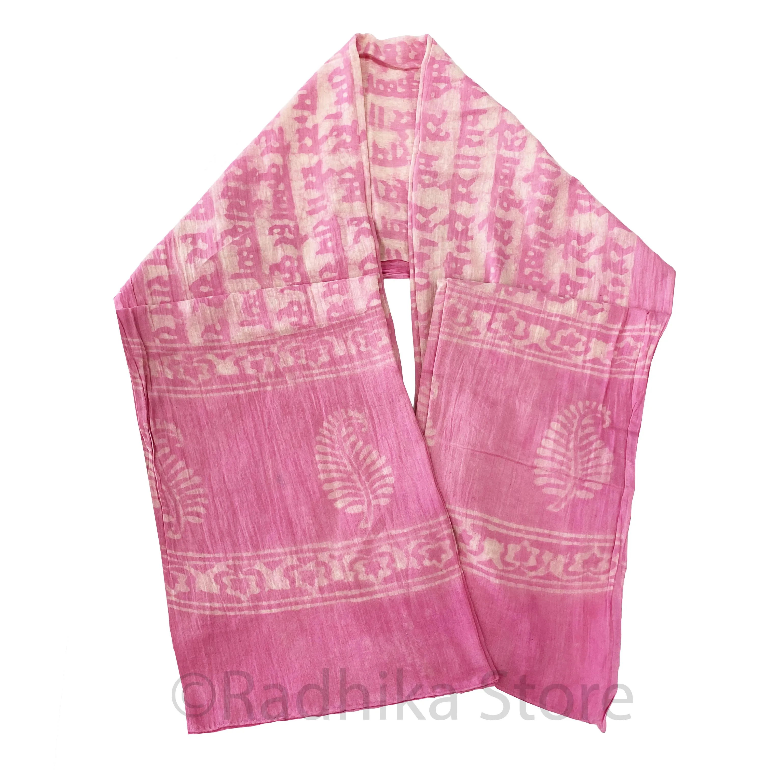 Tie Dye Maha Mantra Chadar - Tulsi Leaf Design - Choose Color