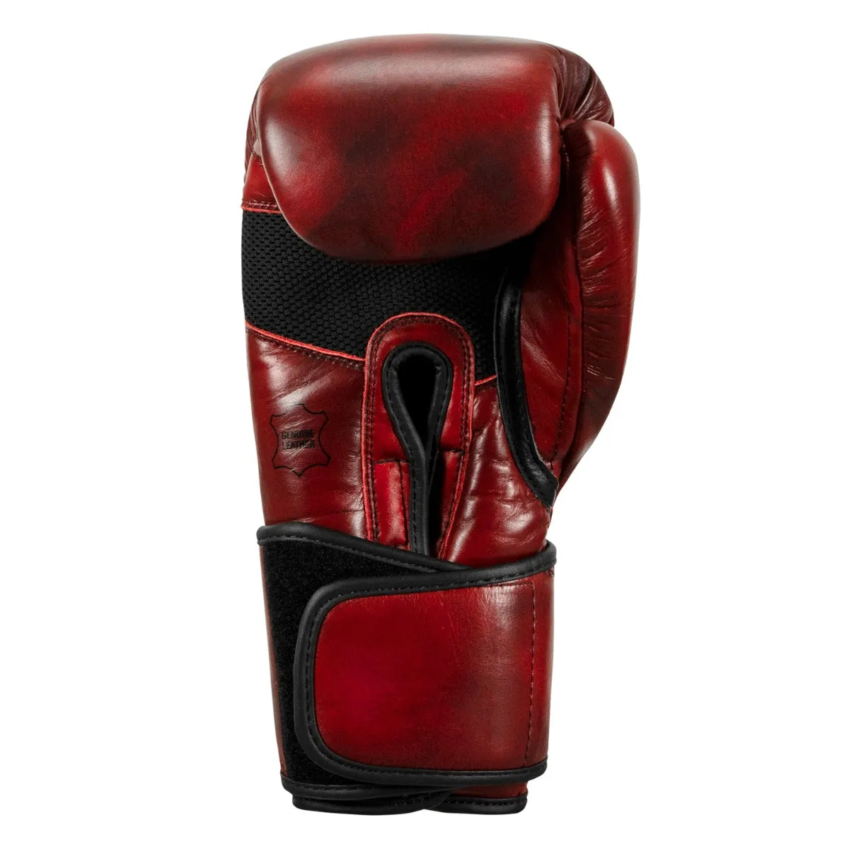 TITLE Boxing Blood Red Leather Training Gloves