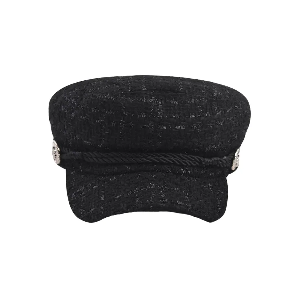 Tweed Baker Boy Hat Newsboy Beret Cap Cotton Cabbie Sailor Hat YZG0220