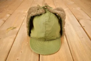 Vintage 1953 US Military Pile Field Cap Hat Size 7 1/4 / Wool Hat / Trapper Hat / Militaria / True Vintage