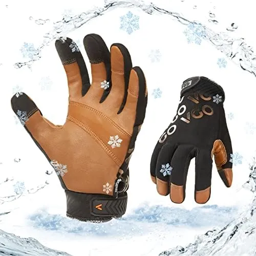 Winter Warm Ski Gloves Waterproof Insert, Touchscreen, Cold Storage Work Gloves