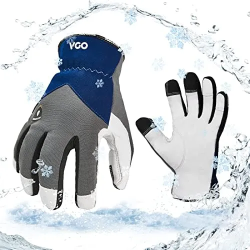 Winter Warm Ski Gloves Waterproof Insert, Touchscreen, Cold Storage Work Gloves